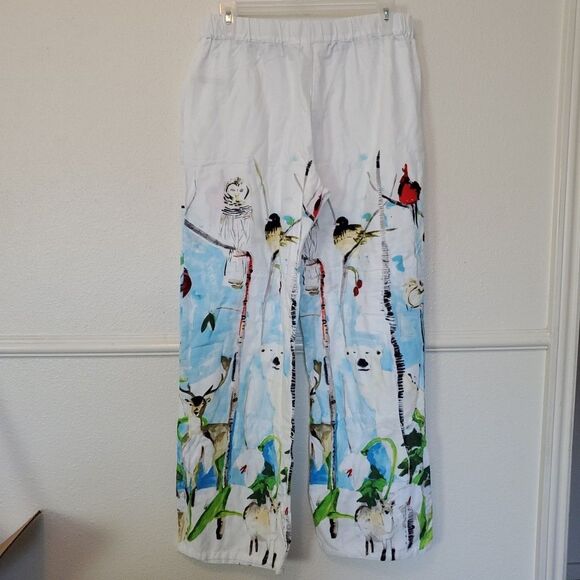 Anthropologie Pajama Voutsa Winter Wonderland Pants Size Small Cotton Sleepwear - Picture 11 of 16